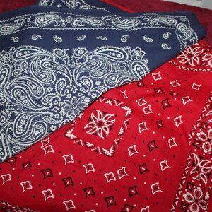 Multi-Purpose Bandanas Red/Black/White and Blue/white